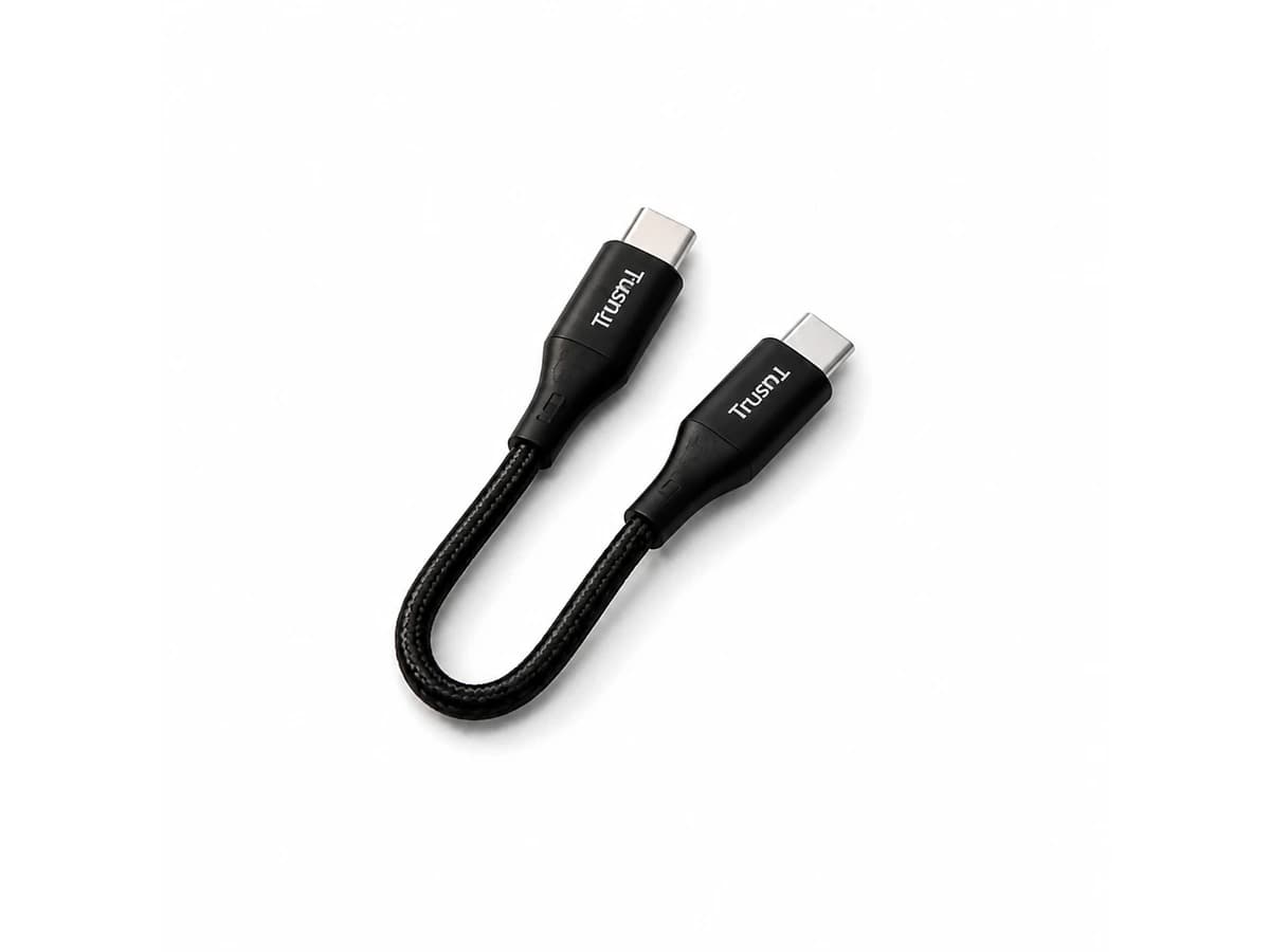 Cable USB-C a USB-C trenzado 60W, 0,2 m