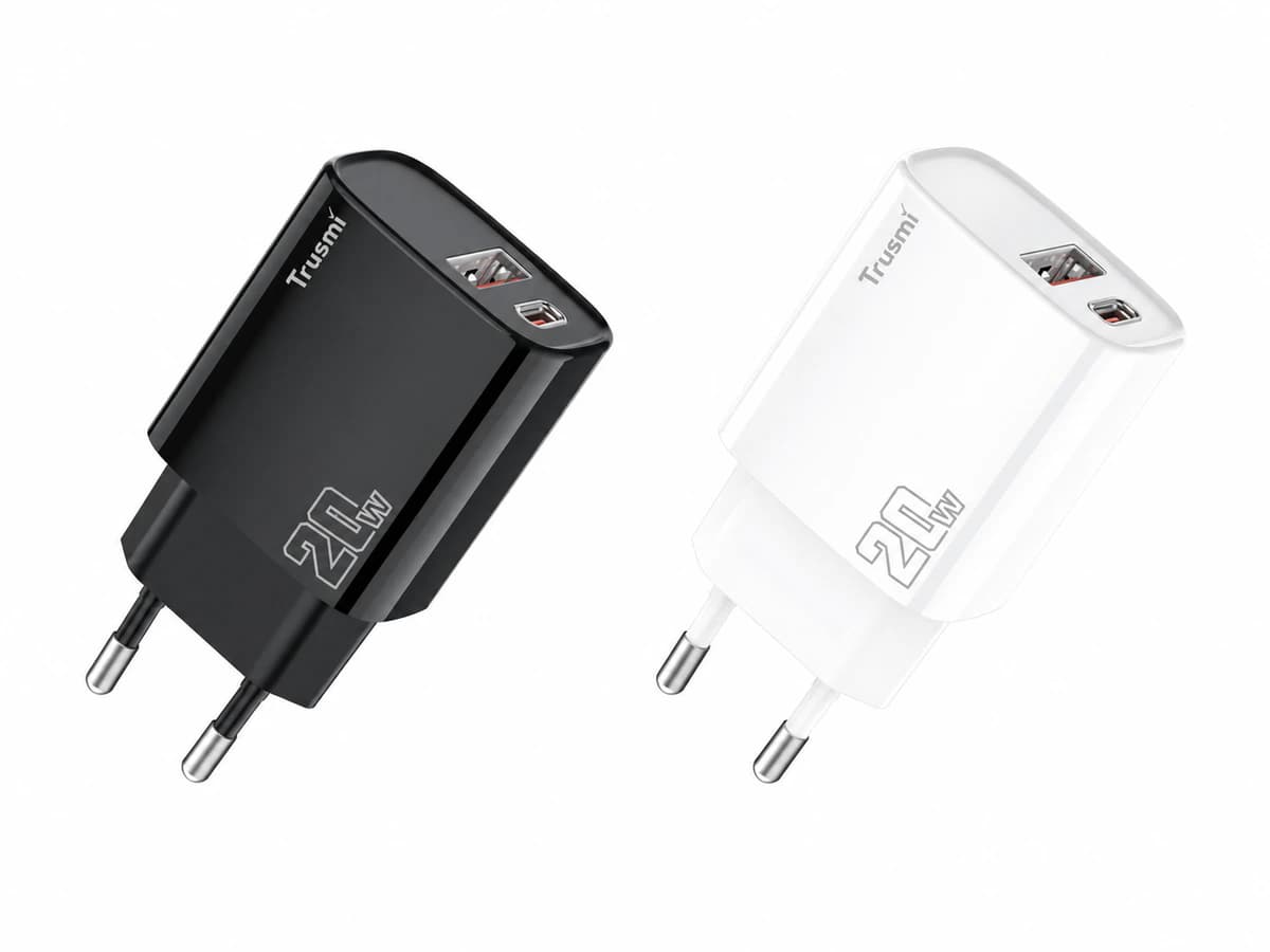 Cargador rápido GaN USB-A + USB-C 20W