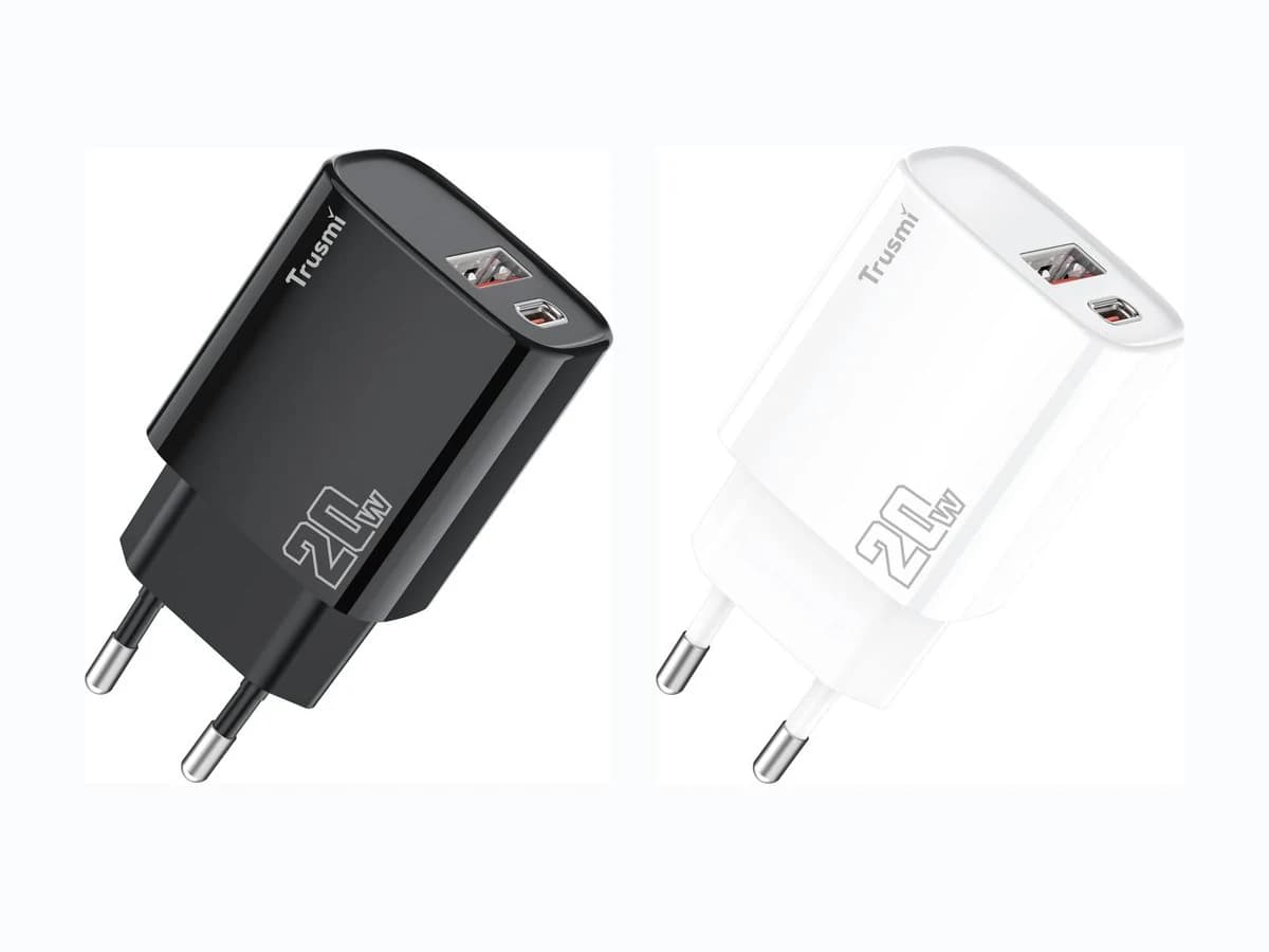 Cargador rápido GaN USB-A + USB-C 20W