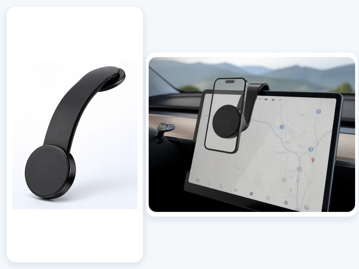 Soporte magnético plegable para pantalla tipo Tesla