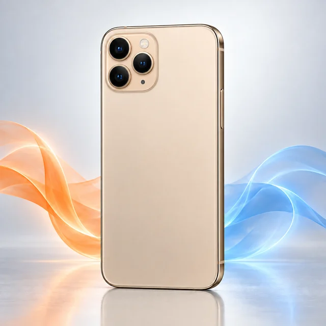 Vista trasera de iPhone 11 Pro Max con sus cámaras, sin logotipo