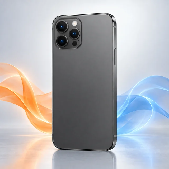 Vista trasera de iPhone 12 Pro Max con sus cámaras, sin logotipo