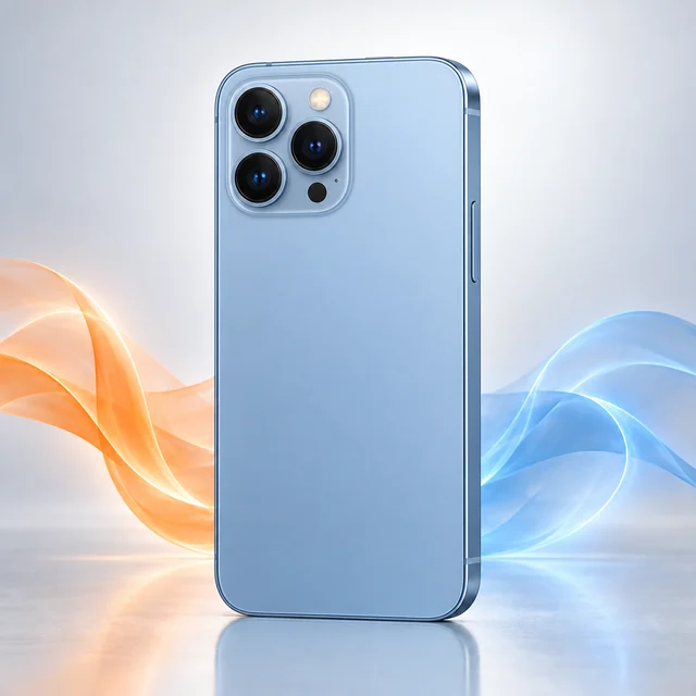 Vista trasera de iPhone 13 Pro con sus cámaras, sin logotipo