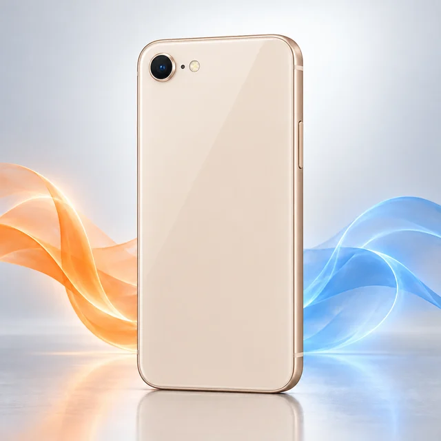 Vista trasera de iPhone 8 con sus cámaras, sin logotipo