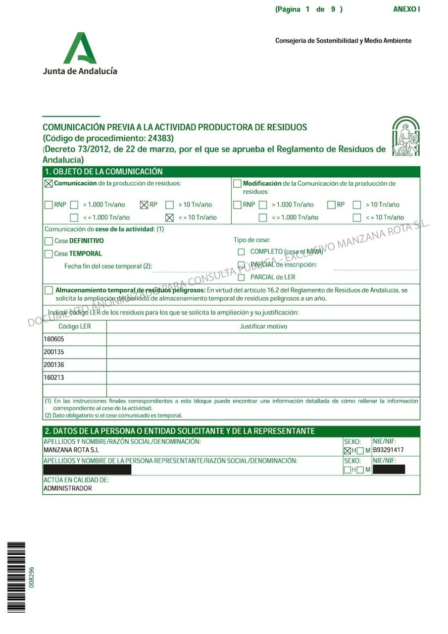 Documentación oficial del expediente