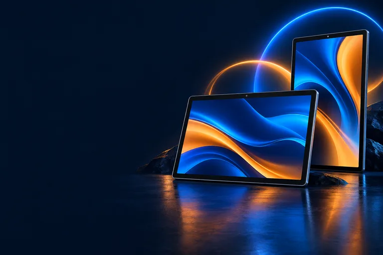 Samsung entre luces naranja y azul