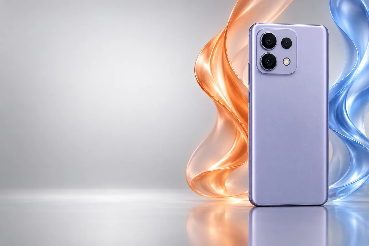 Motorola entre luces naranja y azul
