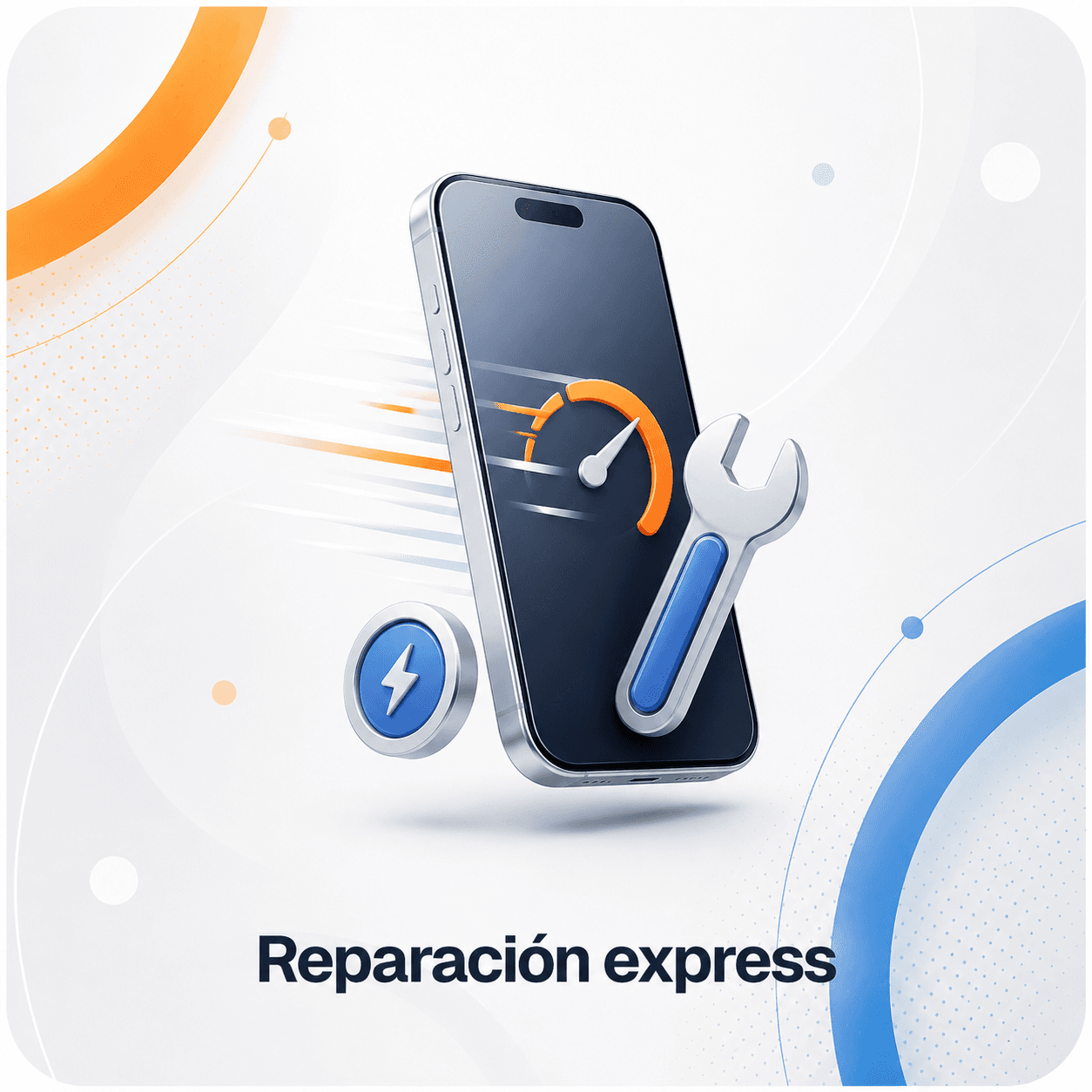 Ilustración de reparación express de Manzana Rota